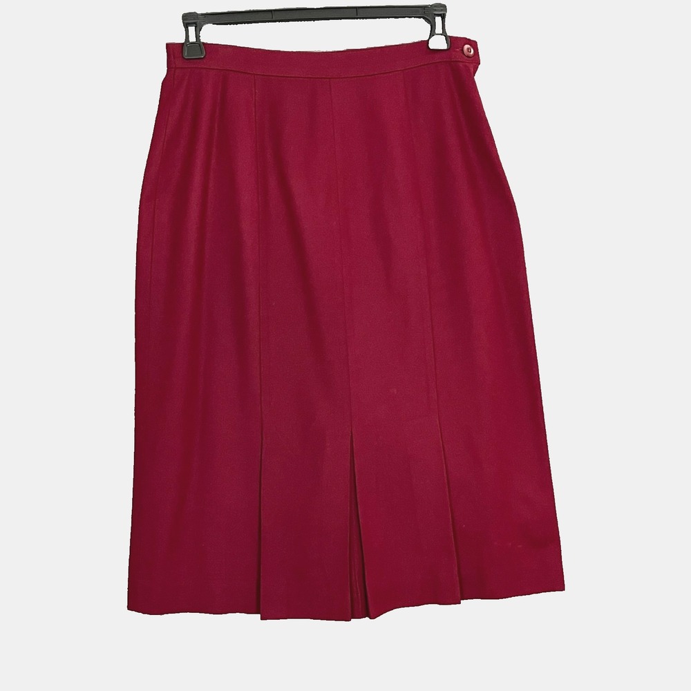 Pendleton Deep Red Midi Skirt
